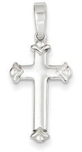 Sterling Silver Polished Clover-Tip Cross Pendant
