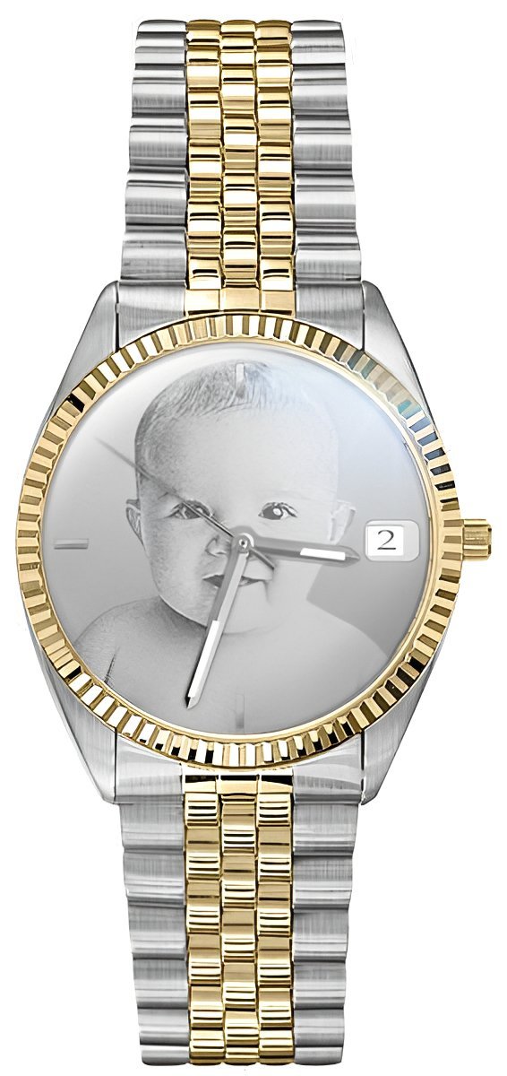 Men’s Custom Swiss QuartzLine Photo Laser Watch