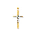 14K Two-Tone Crucifix Pendant
