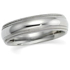 Comfort Fit Double Milgrain Band