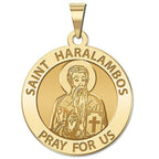 Saint Haralambos Round Religious Medal
