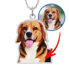 Photo Outline Dog Pendant or Charm with 18" Chain Included