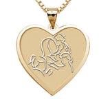 Mother with Three Daughters - Heart Pendant