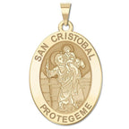 San Cristobal Oval Religious Medal