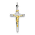 Sterling Silver And Vermeil Inri Crucifix Charm