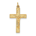 Sterling Silver 24K Gold-Plated Inri Crucifix Pendant