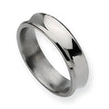 Titanium Concave Approx. 0.24 Inch Polished Wedding Band