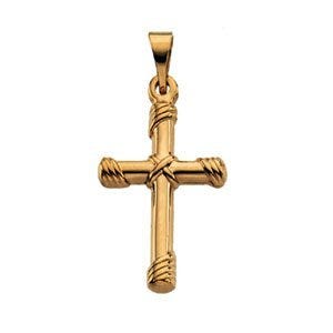 14K Yellow Gold Cross Pendant