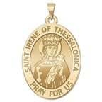 Saint Irene Of Thessalonica Oval Religious Medal
