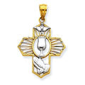 Two-Tone Communion Cross Pendant