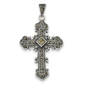 Sterling Silver Marcasite Cross Pendant