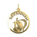Savannah Peach Open Disc Charm
