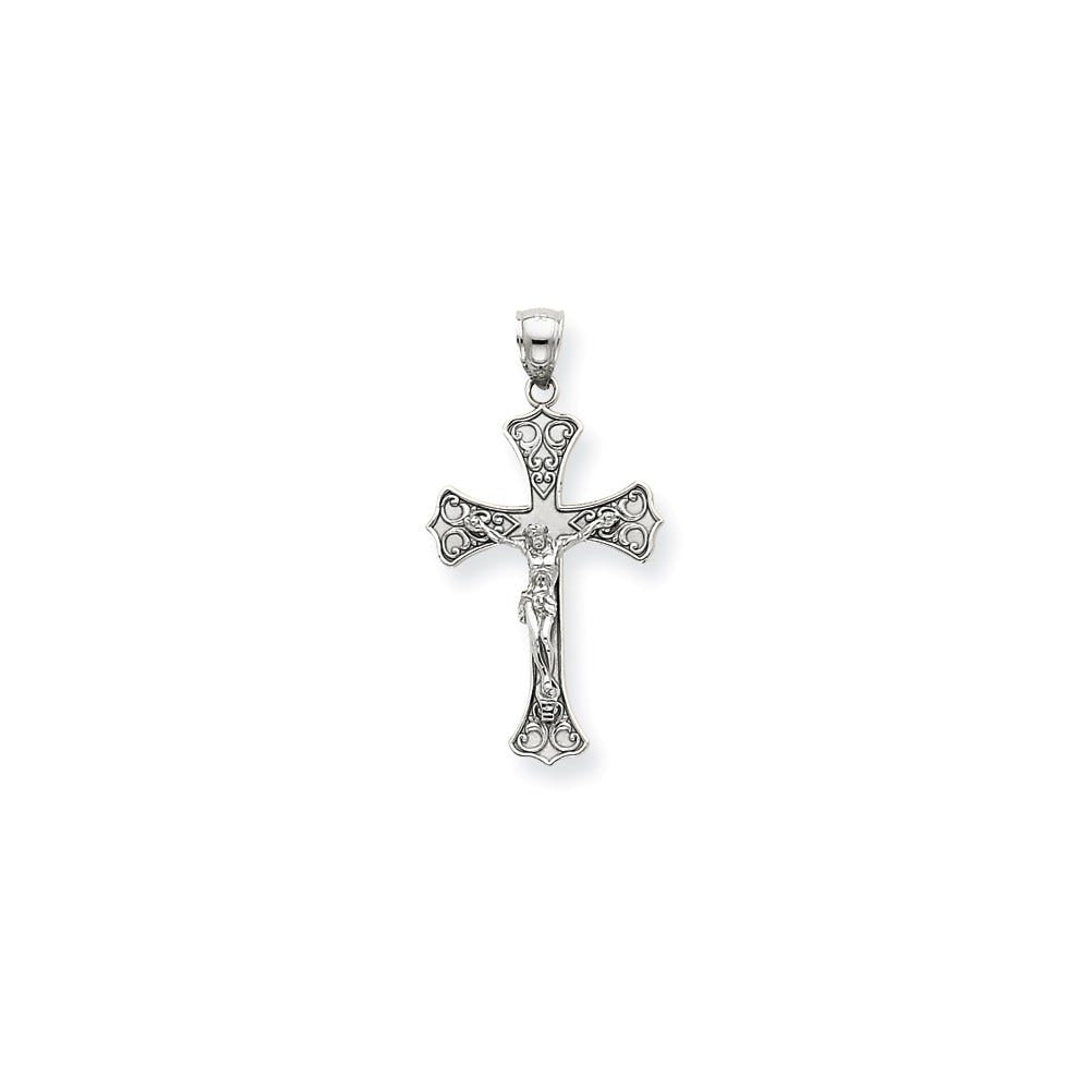 White Gold Crucifix Pendant