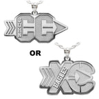 Personalized Cross Country Pendant with Name