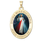 Divina Misericordia Jesus Color Oval Medal