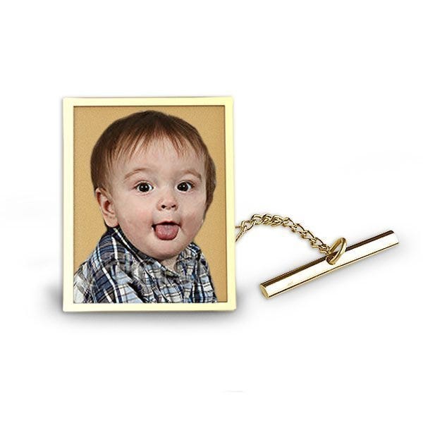 Photo Engraved Rectangle Tie Tac