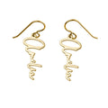 Modern Script Name Dangle Earrings
