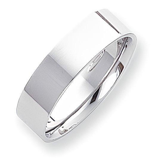 Platinum Approx. 0.24 Inch Flat Wedding Band