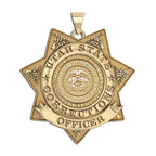 Personalized Utah Corrections Badge with Rank, Number and Dept