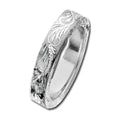 14K White Gold Approx. 0.16 Inch Fancy Wedding Band