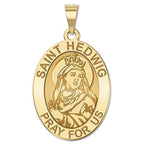 Saint Hedwig Oval Religious Medal