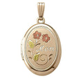 14K Gold Filled Mom Oval Photo Locket