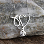 Personalized Nurse Stethoscope Necklace with Chain