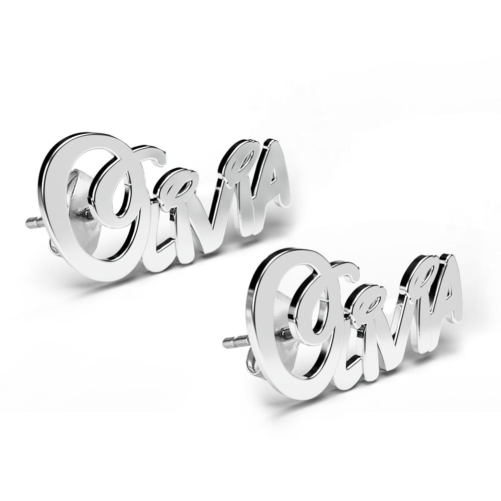 Script Fairy Tale Name Earrings