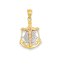 14K Tri Color Gold Mariners Cross