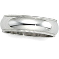 Sterling Silver Approx. 0.31 Inch Milgrain Wedding Band