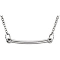Petite Bar Necklace with 18 Inch Chain