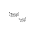 Pair of Texas Tech Block Earrings