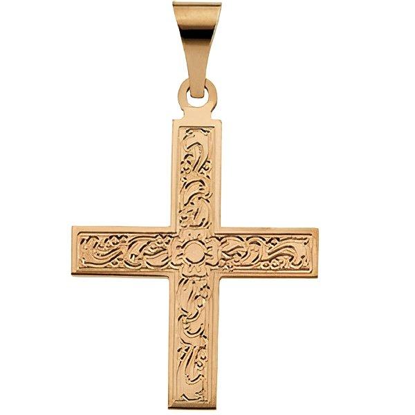 Greek Cross Pendant With Ornate Design