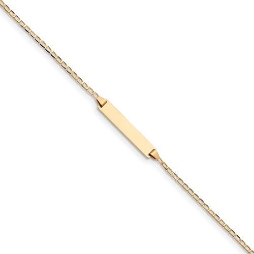 Custom Engraved 14K Gold Children's Curb Link ID Bracelet