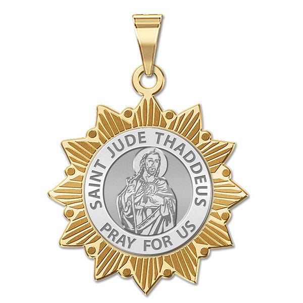 Saint Jude Thaddeus Sun Border Pendant