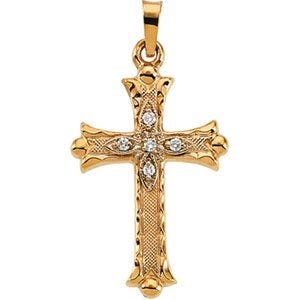 Cross Pendant With Diamond