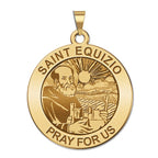 Saint Equizio Round Religious Medal