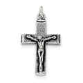Antiqued Squared Cross Crucifix Pendant