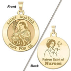 Saint Agatha "Nurse" Round Religious Medal