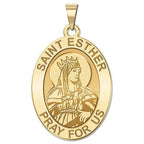 Saint Esther Religious Oval Medal