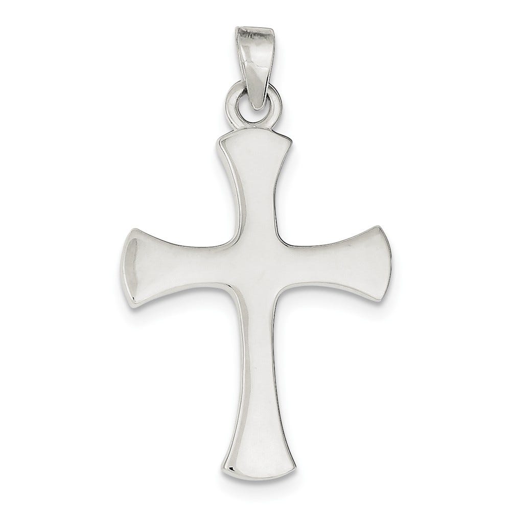 Sterling Silver Flared Cross Pendant