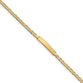 Custom Engraved 14K Gold Women's Anchor Link ID Bracelet