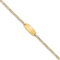Custom Engraved 14K Gold Children's Figaro Link ID Bracelet