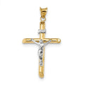 Two Tone Polished Jesus Crucifix Pendant