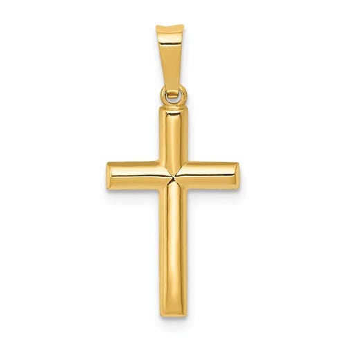 14K Hollow Cross Pendant