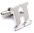 Genuine Sterling Silver Letter "H" Cufflinks