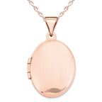 14K Rose Gold Classic Oval Photo Locket