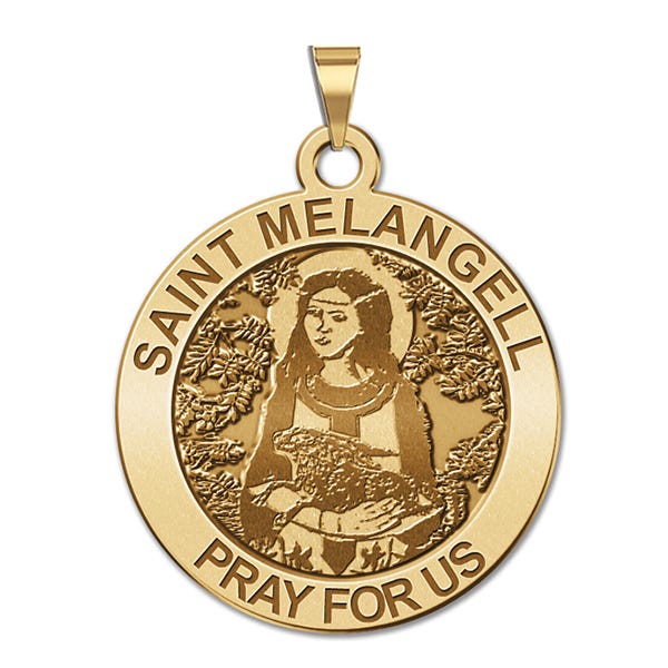 Saint Melangell Round Religious Medal