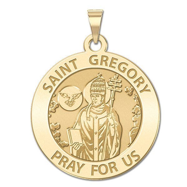 Saint Gregory Round Religious Medal