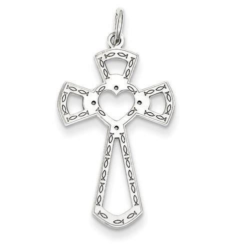 Intricate Laser-Cut Cross Pendant